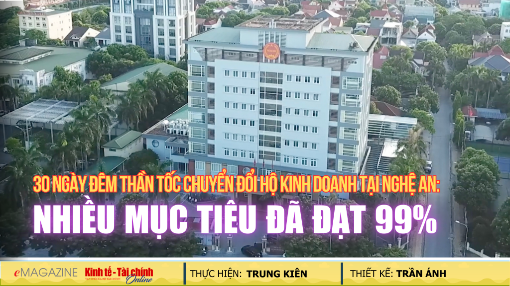 30 ngày đêm thần tốc chuyển đổi hộ kinh doanh tại Nghệ An: Nhiều mục tiêu đã đạt 99%