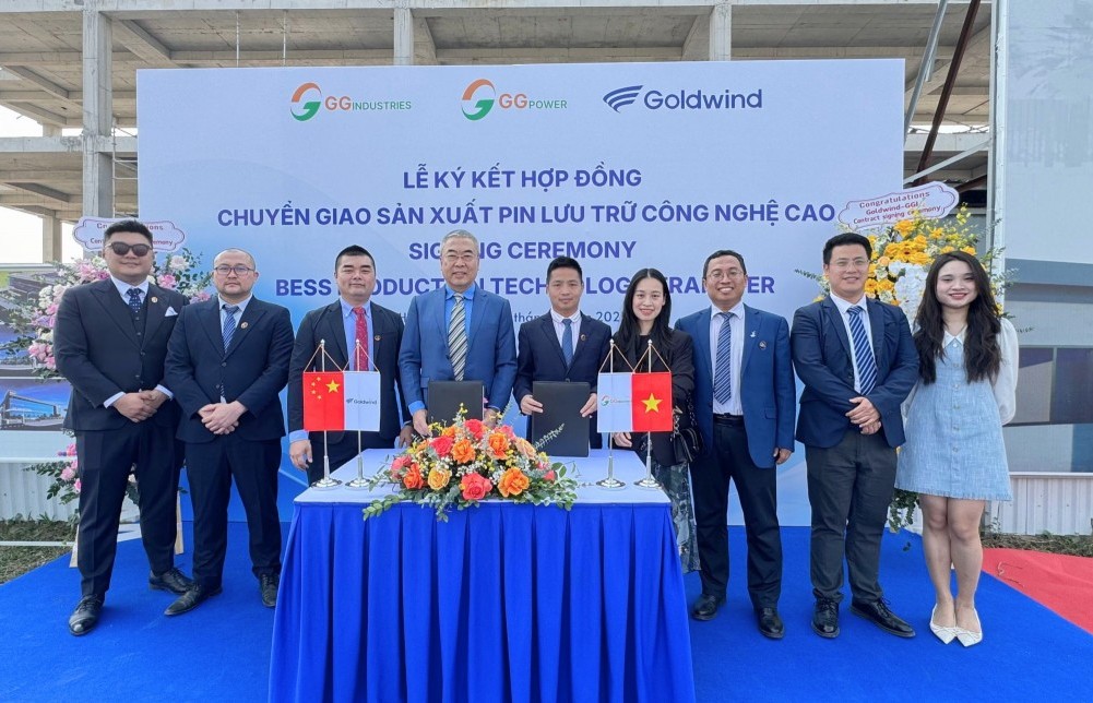 GG Industries hợp tác Goldwind sản xuất pin lưu trữ năng lượng công nghệ cao