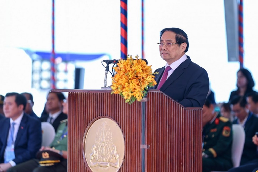 Thủ tướng Phạm Minh Chính phát biểu tại lễ khai trương - Ảnh: VGP/Nhật Bắc