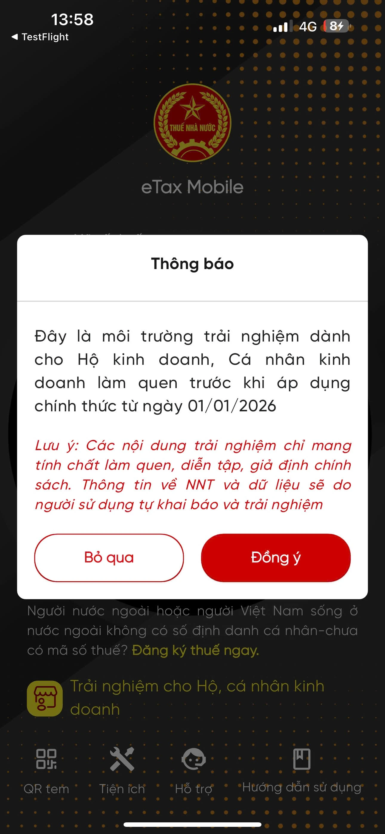 Hướng dẫn trải nghiệm thuế điện tử cho hộ, cá nhân kinh doanh trên eTax Mobile