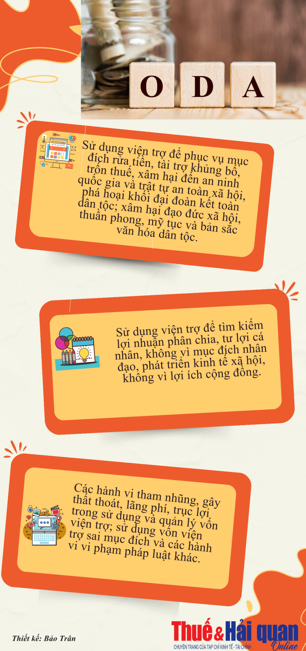 INFOGRAPHIC: Các hành vi cấm sử dụng viện trợ không hoàn lại