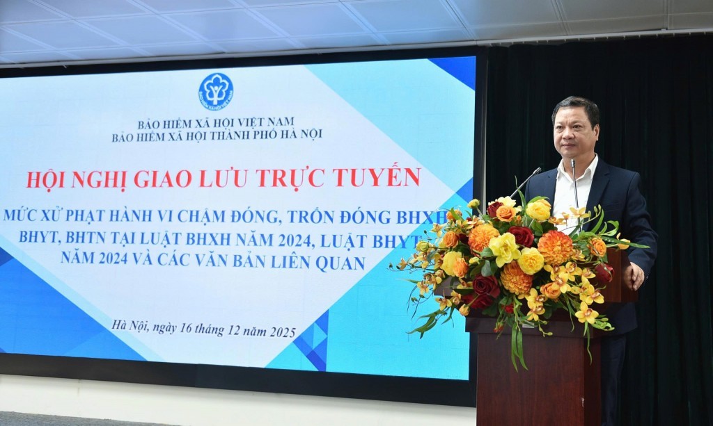 BHXH TP. Hà Nội trao đổi trực tuyến về mức xử phạt chậm, trốn đóng BHXH, BHYT