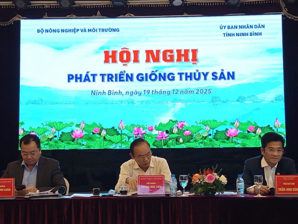 Quang cảnh hội nghị Phát triển giống thủy sản.