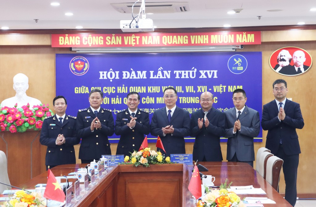 Hình ảnh Hội đàm giữa 3 chi cục của Hải quan Việt Nam với Hải quan Côn Minh, Trung Quốc