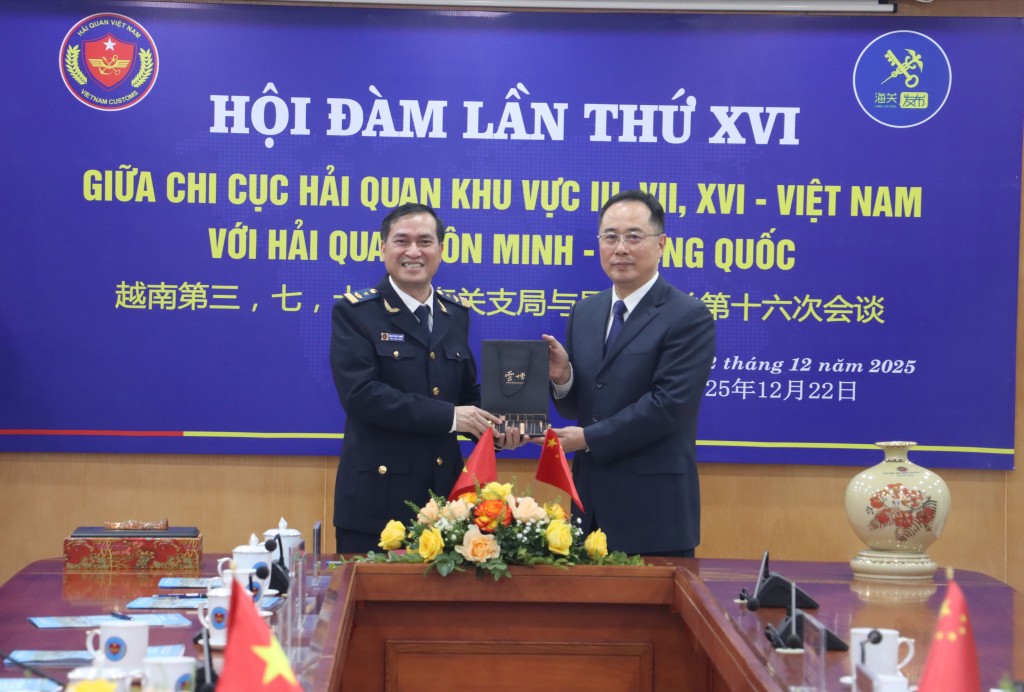 Hình ảnh Hội đàm giữa 3 chi cục của Hải quan Việt Nam với Hải quan Côn Minh, Trung Quốc