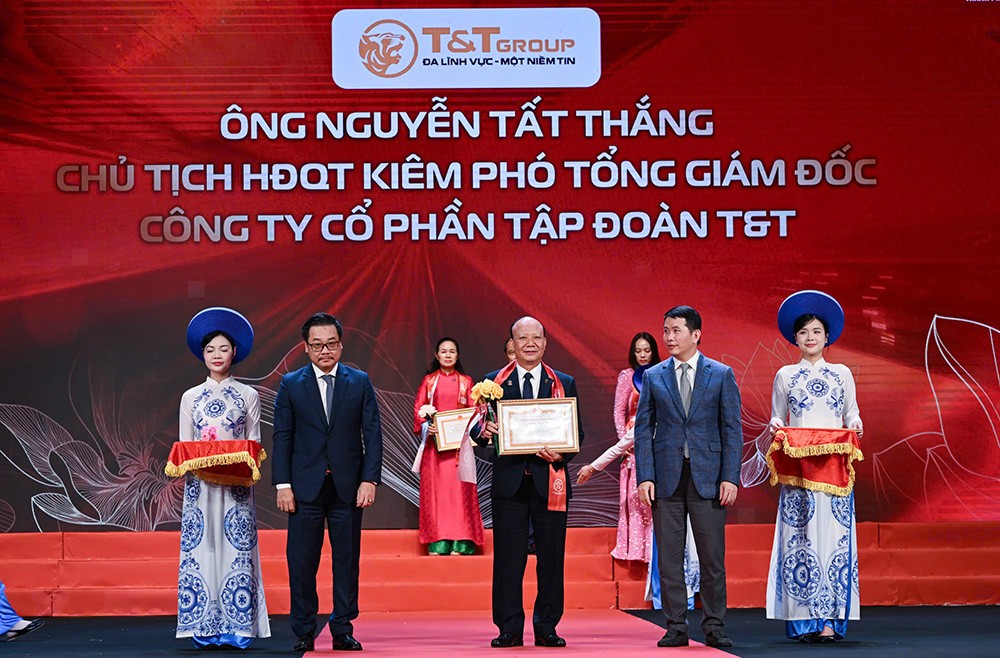 T&T Group được vinh danh tại Lễ tôn vinh doanh nhân, doanh nghiệp Thăng Long 2025 T&T Group được vinh danh tại Lễ tôn vinh doanh nhân, doanh nghiệp Thăng Long 2025