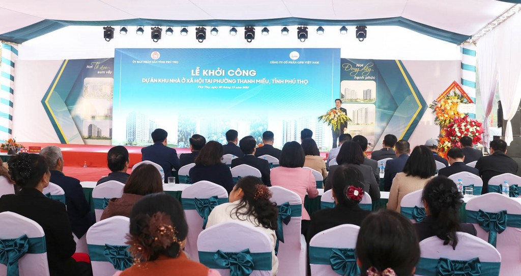 Chính thức khởi công Dự án nhà ở xã hội tại phường Thanh Miếu, tỉnh Phú Thọ Chính thức khởi công Dự án nhà ở xã hội tại phường Thanh Miếu, tỉnh Phú Thọ