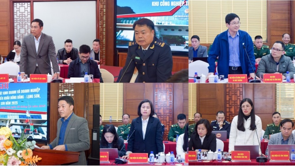 Đại diện các sở, ban, ngành, UBND các xã trả lời và tiếp thu kiến nghị của các doanh nghiệp