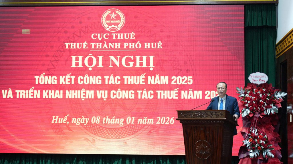 Năm 2026: Thuế TP. Huế phấn đấu tăng thu tối thiểu 10%