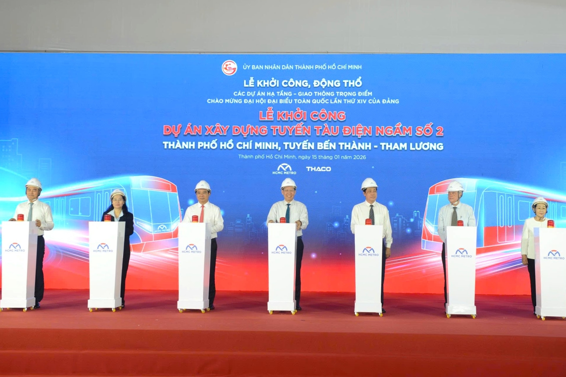 TP. Hồ Chí Minh khởi công tuyến Tuyến tàu điện ngầm số 2