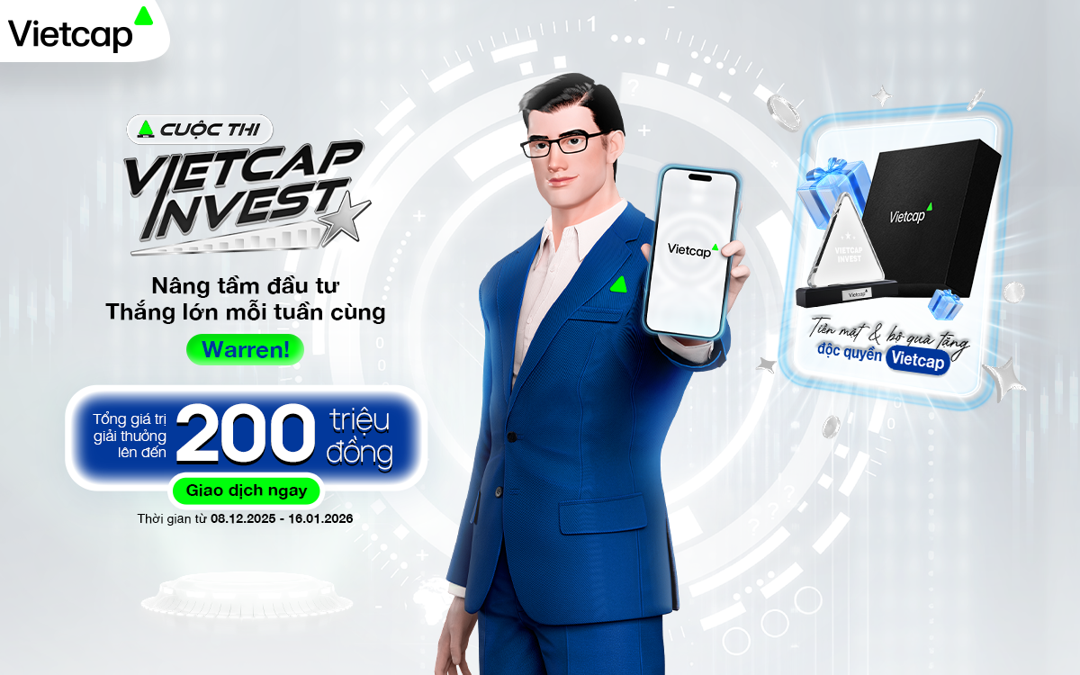 Vietcap Invest – Nâng tâm đầu tư thắng lớn mỗi tuần cùng Warren (Ảnh:Vietcap)