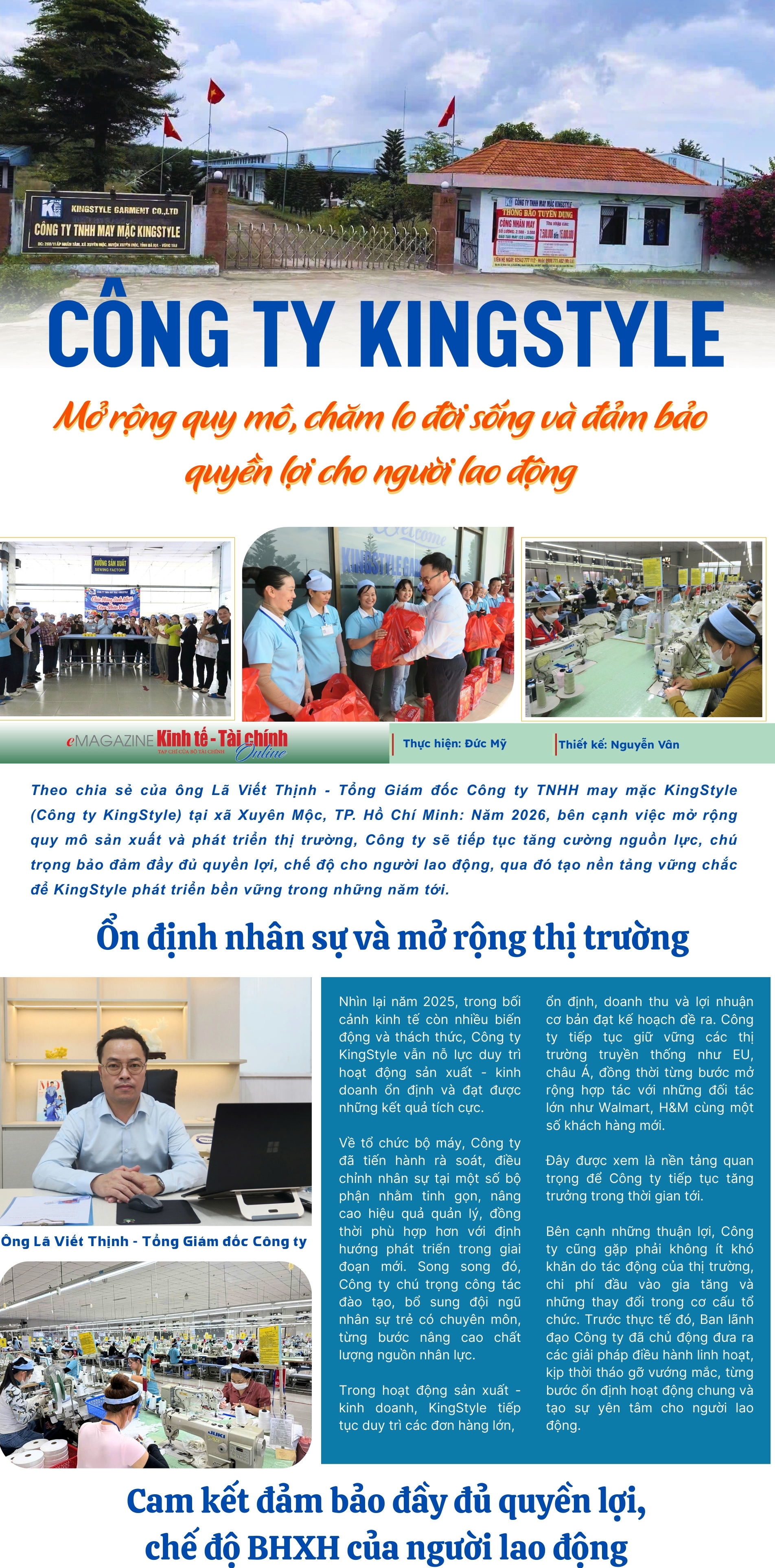 Công ty KingStyle mở rộng quy mô, chăm lo đời sống và đảm bảo quyền lợi cho người lao động