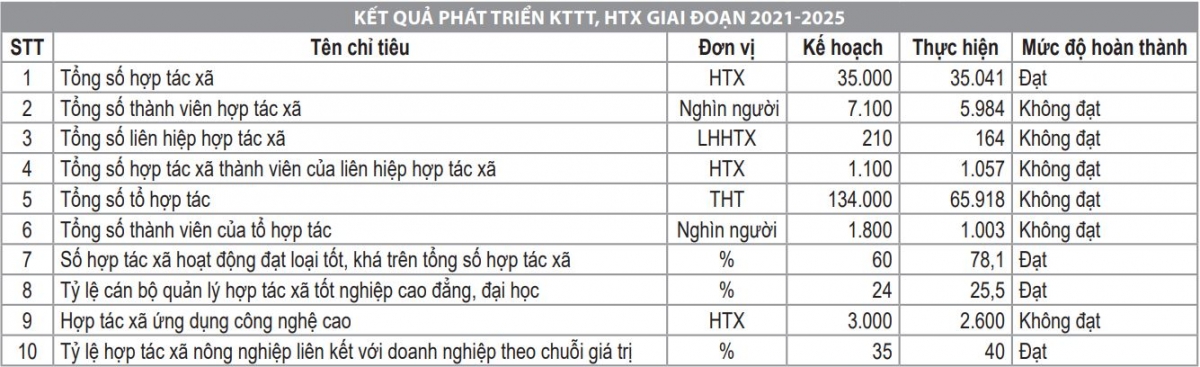 Phát triển kinh tế tập thể giai đoạn 2021-2025 và định hướng giai đoạn 2026-2030