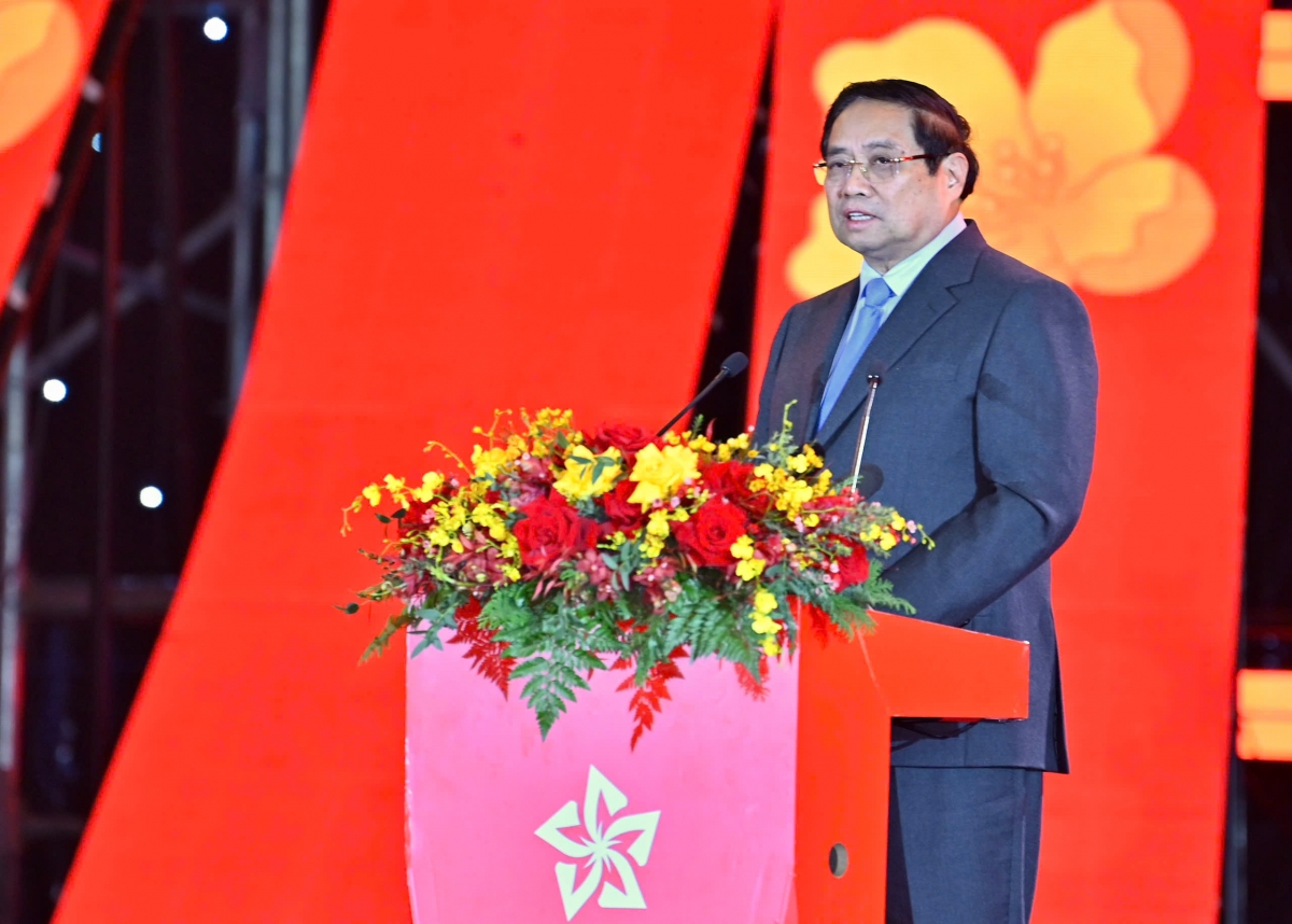 Thủ tướng Phạm Minh Chính phát biểu khai mạc Hội chợ Mùa Xuân 2026. Thủ tướng Phạm Minh Chính phát biểu khai mạc Hội chợ Mùa Xuân 2026.