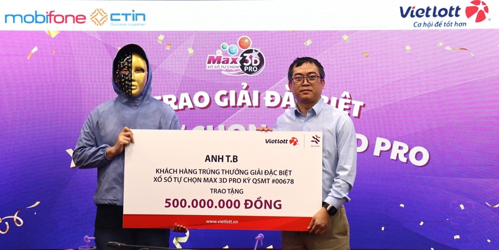 TP. Hồ Chí Minh: Nam thanh niên trúng giải đặc biệt xổ số tự chọn Max 3D Pro hơn 36 tỷ đồng TP. Hồ Chí Minh: Nam thanh niên trúng giải đặc biệt xổ số tự chọn Max 3D Pro hơn 36 tỷ đồng