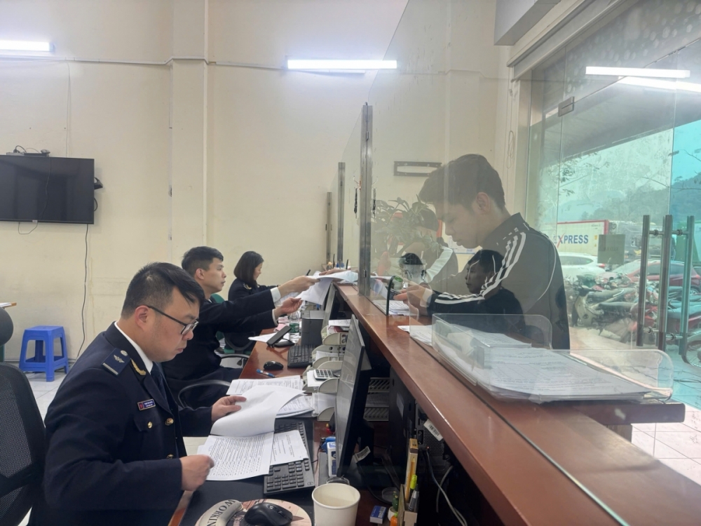Hoạt động nghiệp vụ tại trụ sở cơ quan Hải quan.