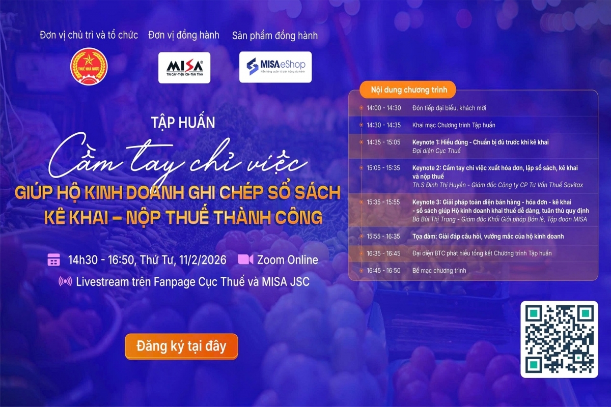 Cục Thuế tổ chức hỗ trợ trực tuyến hộ kinh doanh kê khai, nộp thuế