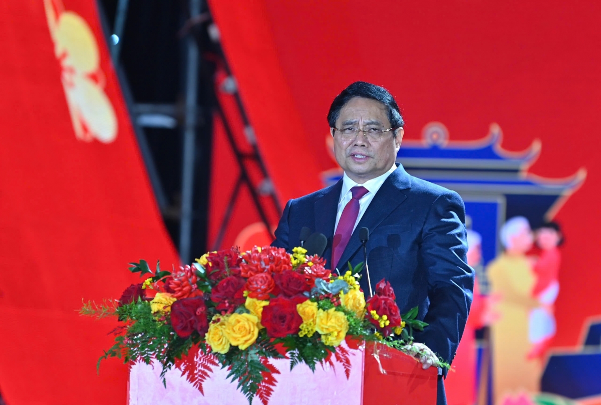 Thủ tướng Chính phủ Phạm Minh Chính phát biểu bế mạc Hội chợ.