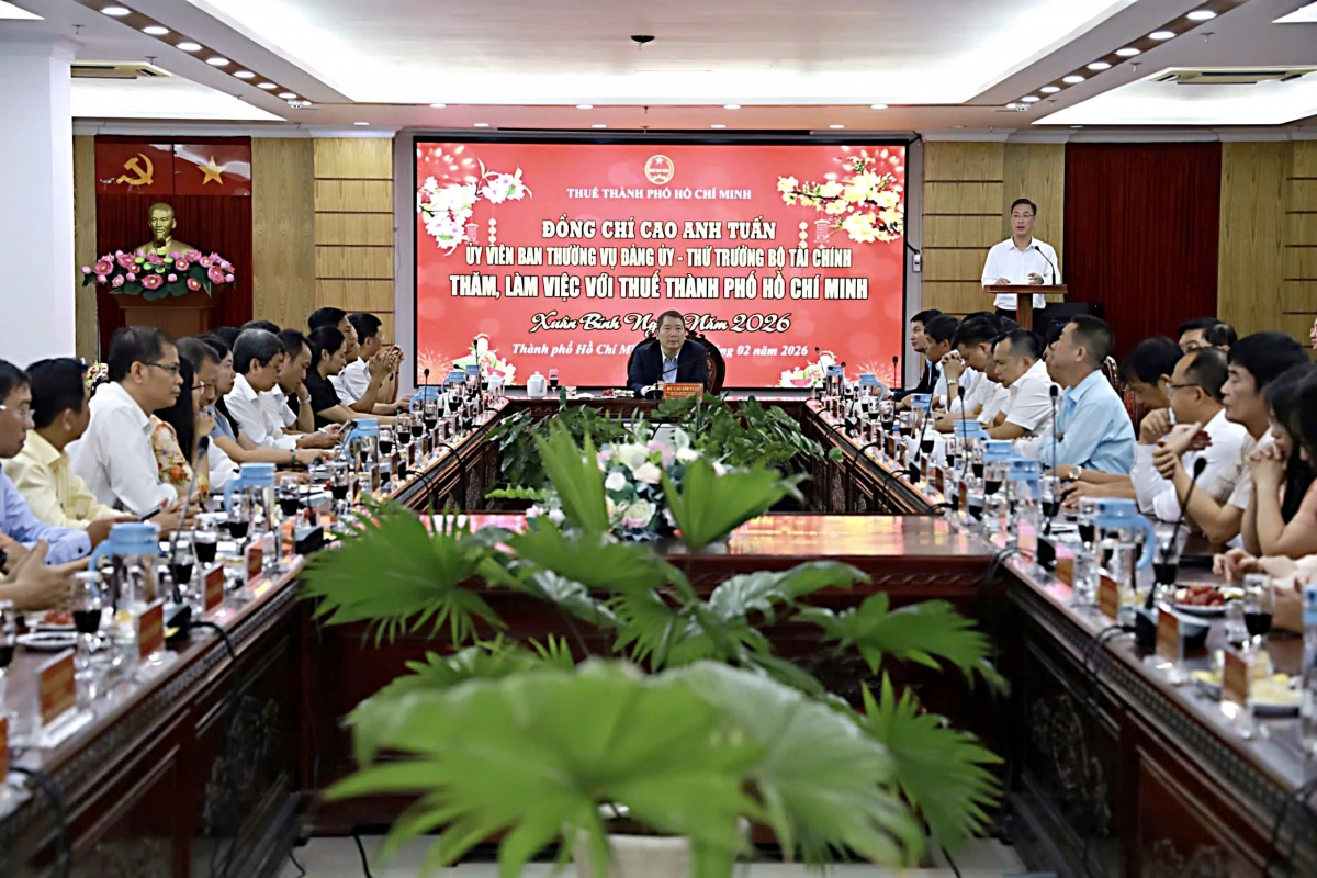 Thứ Trưởng Bộ Tài Chính Cao Anh Tuấn thăm và làm việc tại Thuế TP. Hồ Chí Minh nhân dịp đầu năm mới