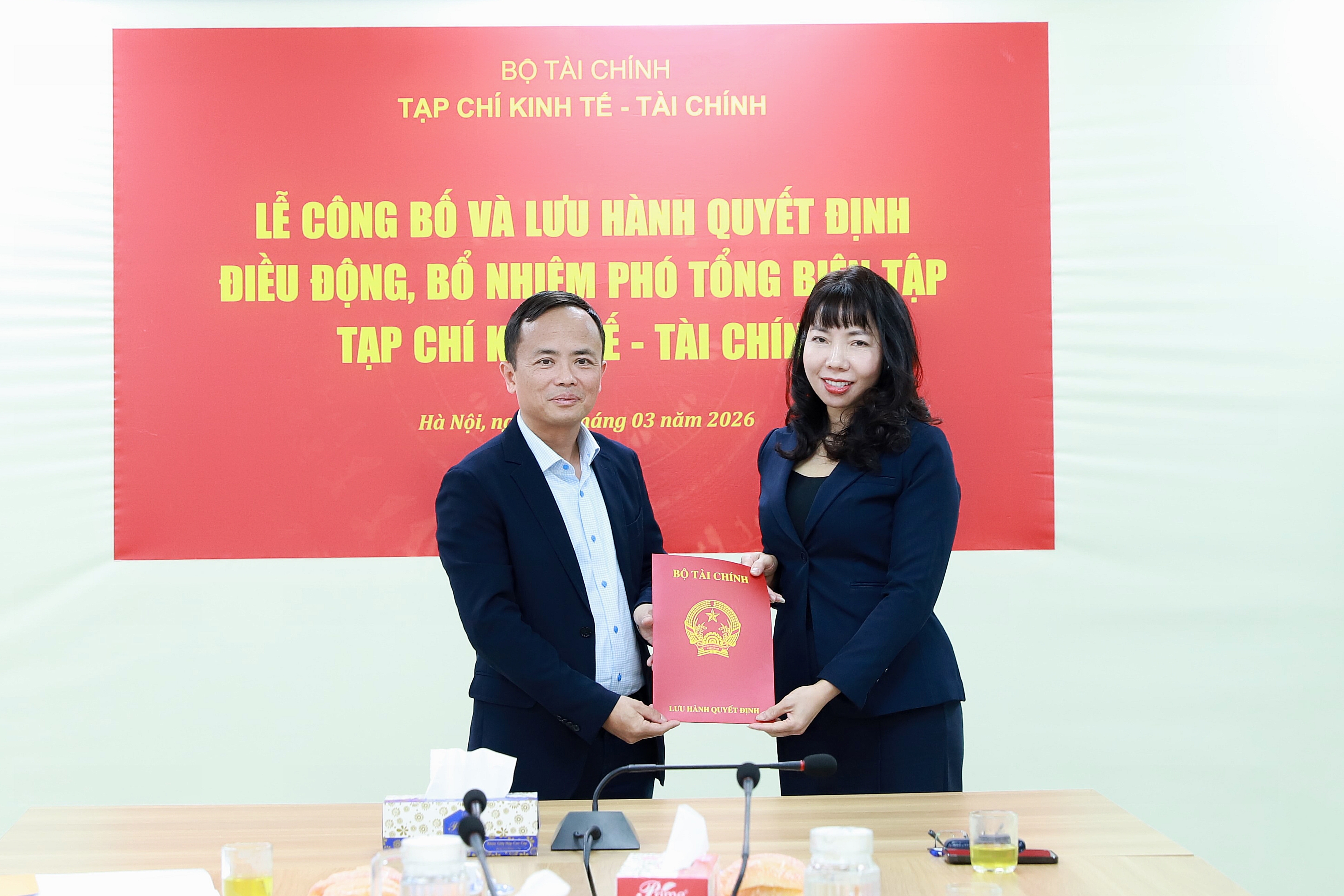 Điều động, bổ nhiệm bà Bùi Thị Thu Hương giữ chức Phó Tổng biên tập Tạp chí Kinh tế - Tài chính