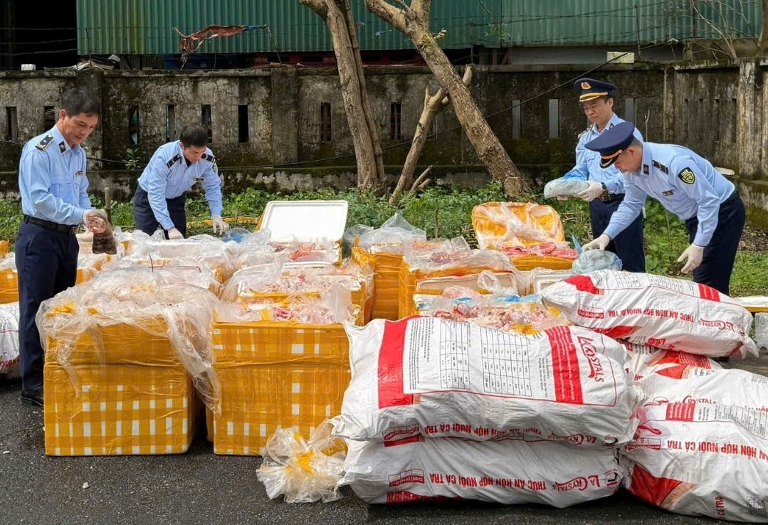 Phát hiện, tiêu hủy hơn 2,6 tấn nội tạng động vật không rõ nguồn gốc