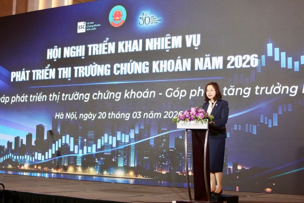Thị trường chứng khoán 2026 tăng tốc, hướng tới mục tiêu “gấp đôi” quy mô vốn Thị trường chứng khoán 2026 tăng tốc, hướng tới mục tiêu “gấp đôi” quy mô vốn