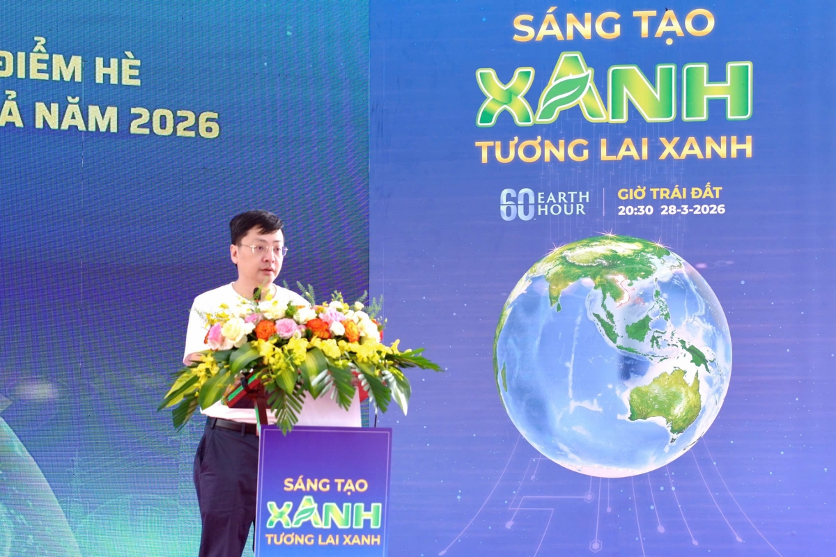 Ông Đặng Hải Dũng, Phó Cục trưởng Cục Đổi mới sáng tạo, Chuyển đổi xanh và Khuyến công phát biểu tại sự kiện. Ông Đặng Hải Dũng, Phó Cục trưởng Cục Đổi mới sáng tạo, Chuyển đổi xanh và Khuyến công phát biểu tại sự kiện.