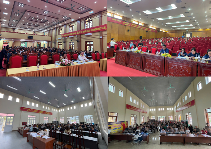 Quang cảnh buổi tập huấn của Thuế cơ sở 4 tỉnh Lạng Sơn tại các xã Bình Gia, Bắc Sơn, Hưng Vũ, Vũ Lễ.