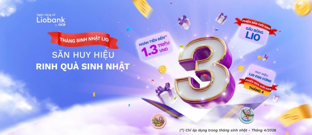 Liobank “chiêu đãi” người dùng bằng loạt ưu đãi mừng tuổi lên 3 Liobank “chiêu đãi” người dùng bằng loạt ưu đãi mừng tuổi lên 3
