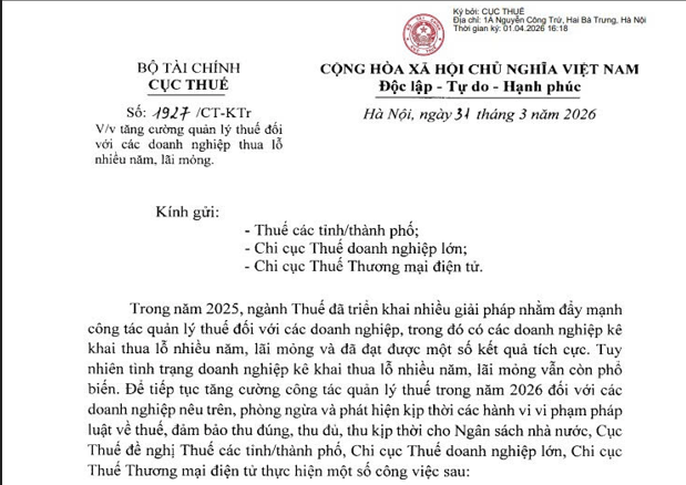 Ngành Thuế siết chặt quản lý đối với doanh nghiệp Ngành Thuế siết chặt quản lý đối với doanh nghiệp