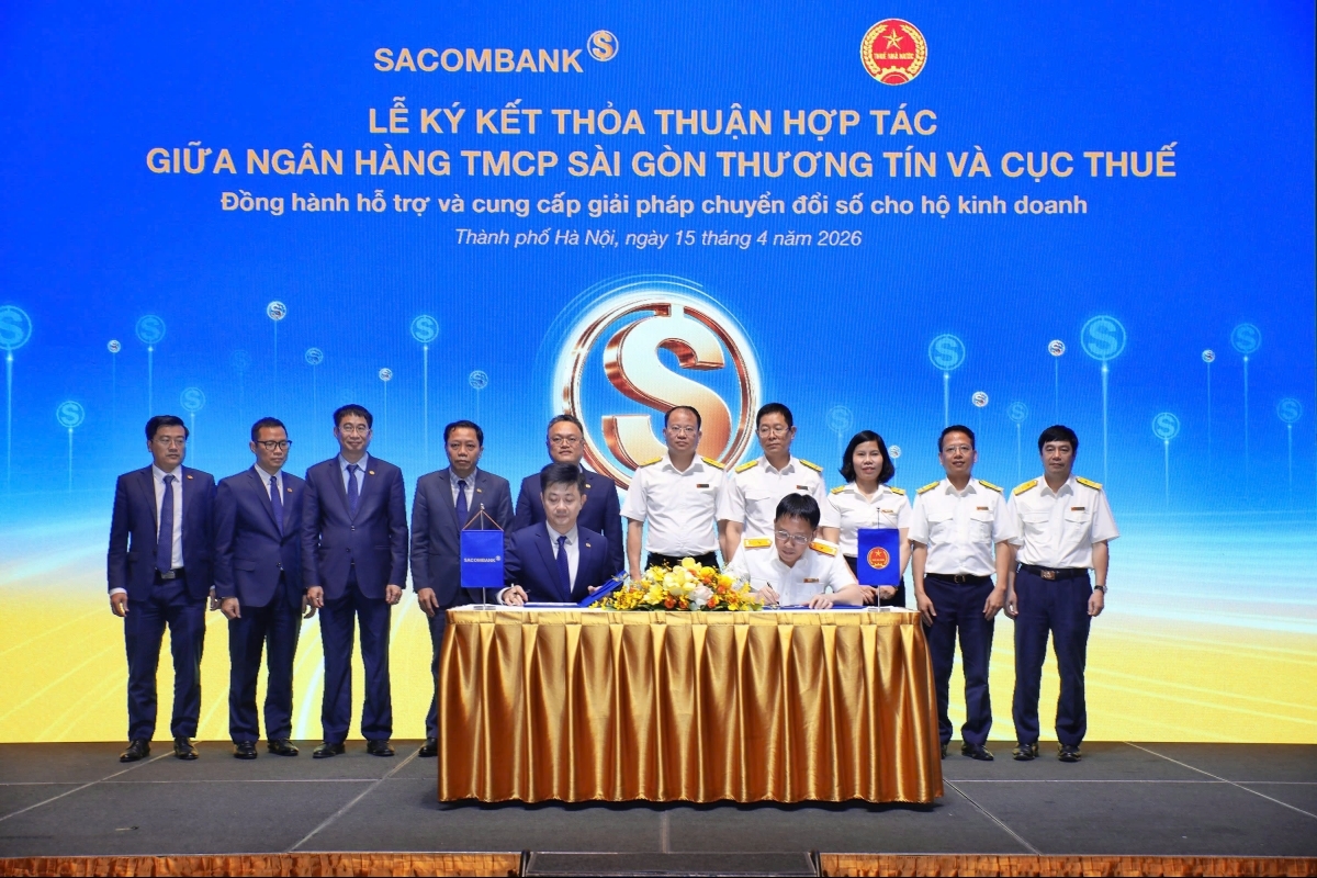 Cục Thuế hợp tác cùng Sacombank triển khai giải pháp hỗ trợ hộ kinh doanh