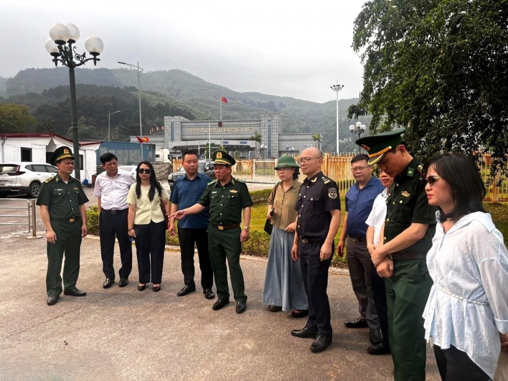Đoàn công tác kiểm tra thực địa tại khu vực cửa khẩu Chi Ma. Đoàn công tác kiểm tra thực địa tại khu vực cửa khẩu Chi Ma.