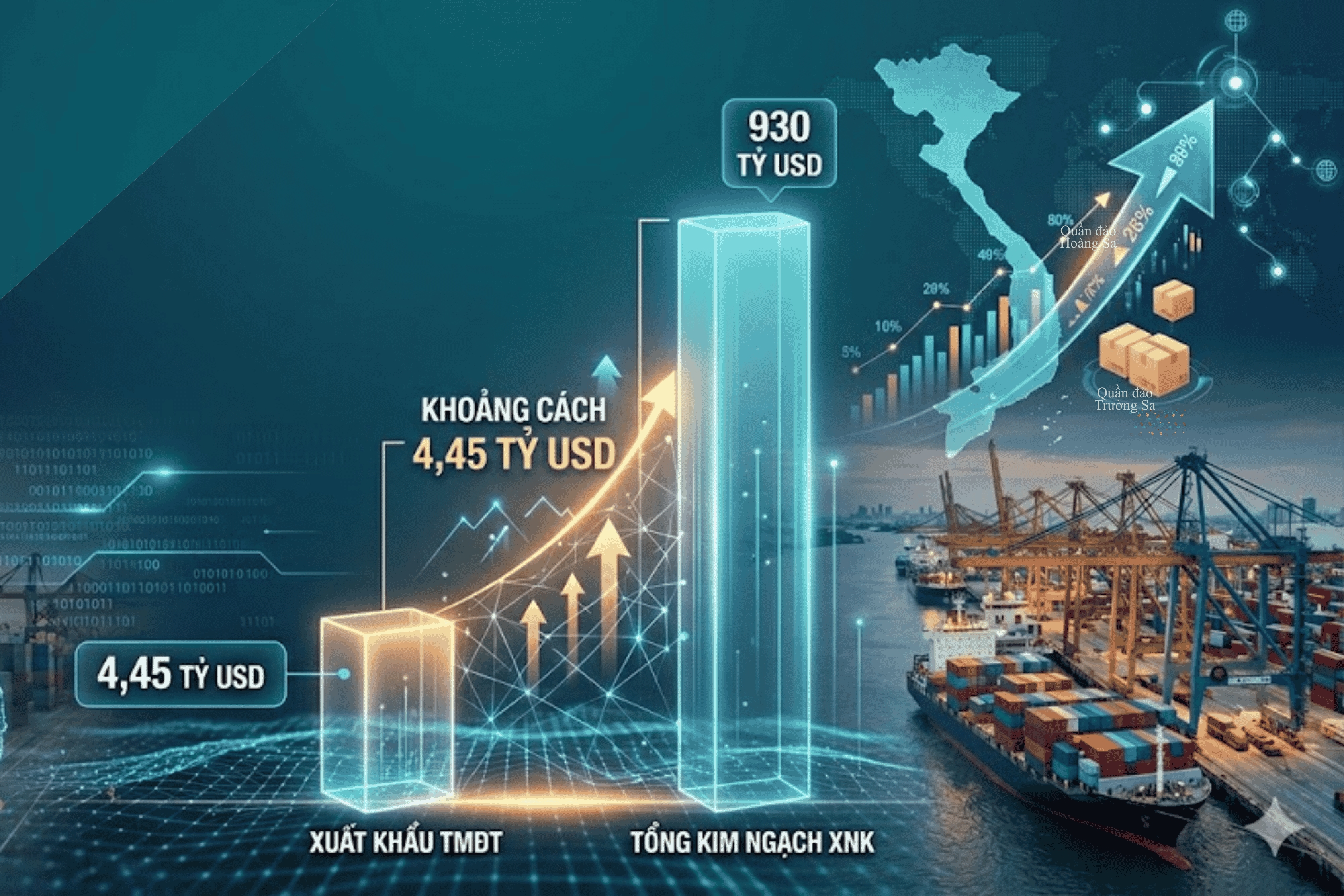EMAGAZINE: Khoảng cách 4,45 tỷ USD và bài toán lớn cho xuất khẩu số