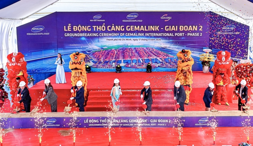 Động thổ dự án cảng nước sâu Gemalink giai đoạn 2 tổng vốn 13.791 tỷ đồng Động thổ dự án cảng nước sâu Gemalink giai đoạn 2 tổng vốn 13.791 tỷ đồng