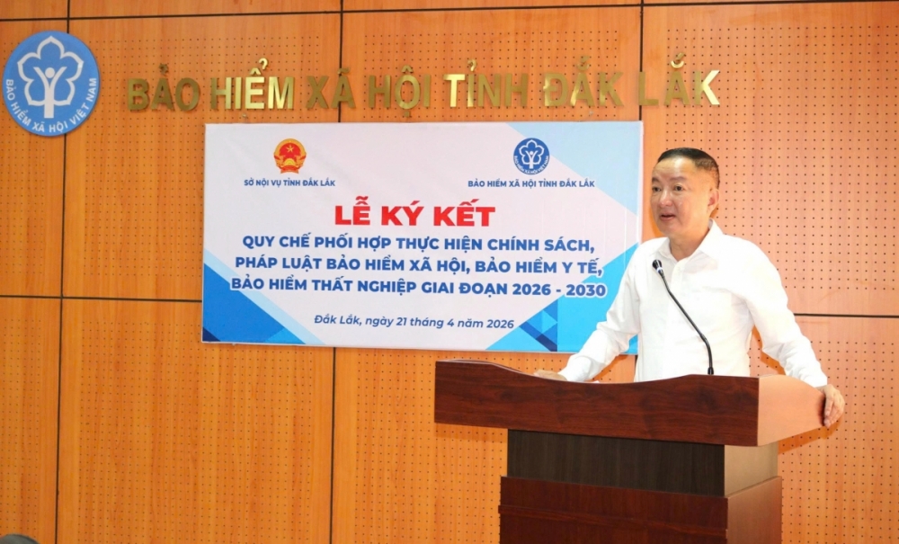 Đắk Lắk: Ký kết Quy chế phối hợp giữa cơ quan Bảo hiểm xã hội và Sở Nội vụ