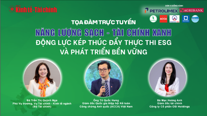Lời cảm ơn của Ban tổ chức Toạ đàm trực tuyến “Năng lượng sạch - Tài chính xanh: Động lực kép thúc đẩy thực thi ESG và phát triển bền vững”