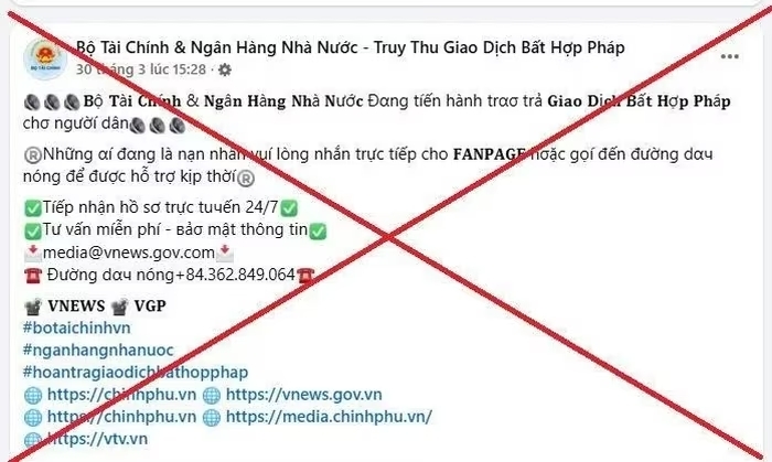Cảnh báo thủ đoạn giả mạo Bộ Tài chính để lừa “thu hồi tiền bị chiếm đoạt” Cảnh báo thủ đoạn giả mạo Bộ Tài chính để lừa “thu hồi tiền bị chiếm đoạt”