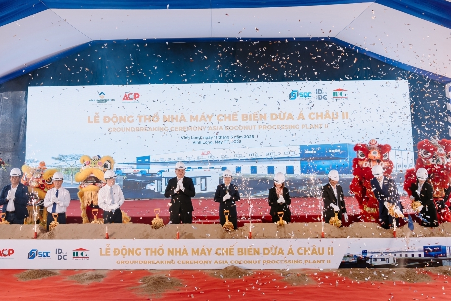 Tập đoàn Nguyên liệu Á Châu động thổ nhà máy chế biến dừa công nghệ cao