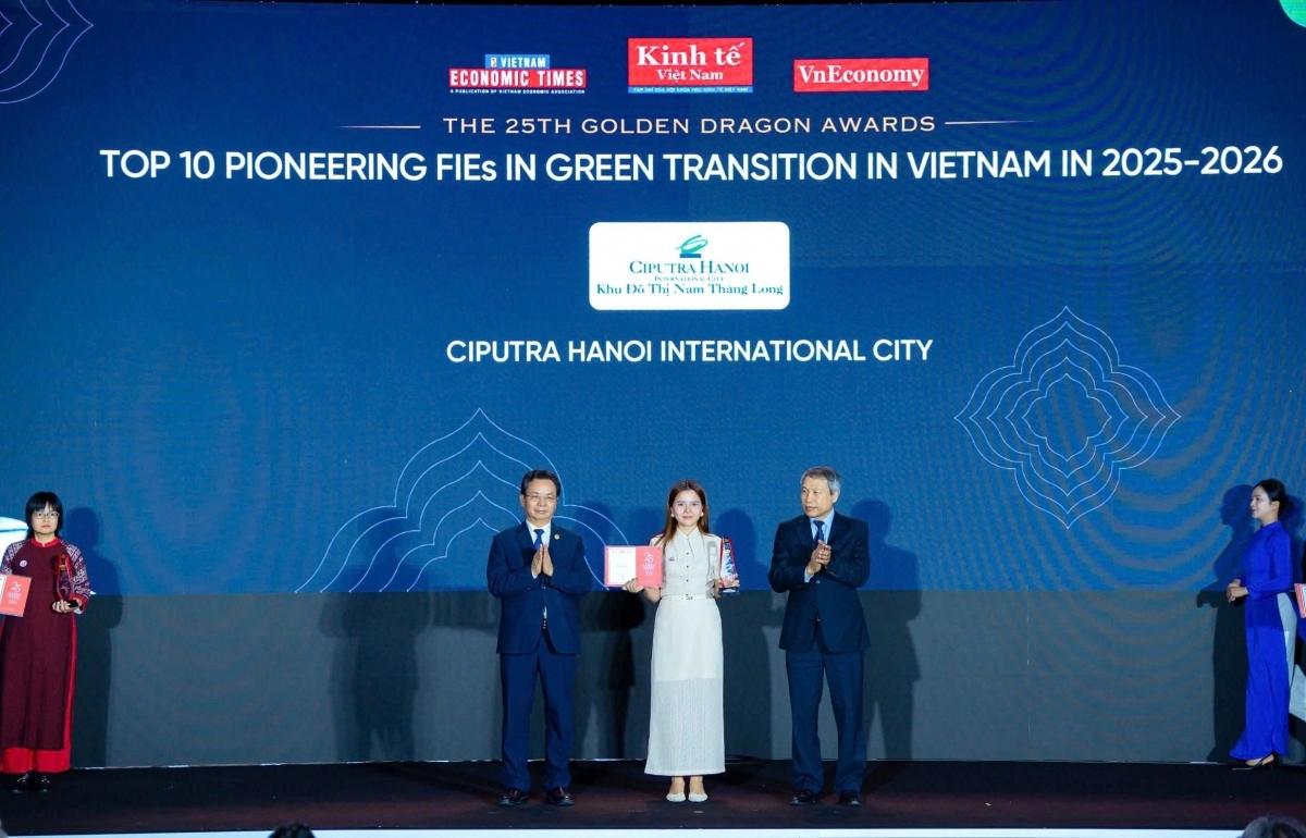 Ciputra Hanoi 17 năm liên tiếp nhận Giải thưởng Rồng Vàng