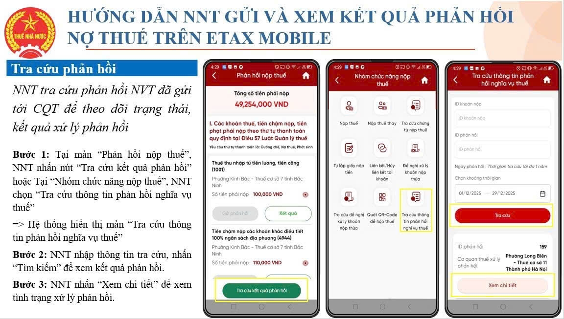 Cơ quan thuế hướng dẫn các bước xác thực sinh trắc học người đại diện theo pháp luật đăng ký, thay đổi thông tin dăng ký sử dụng HĐĐT