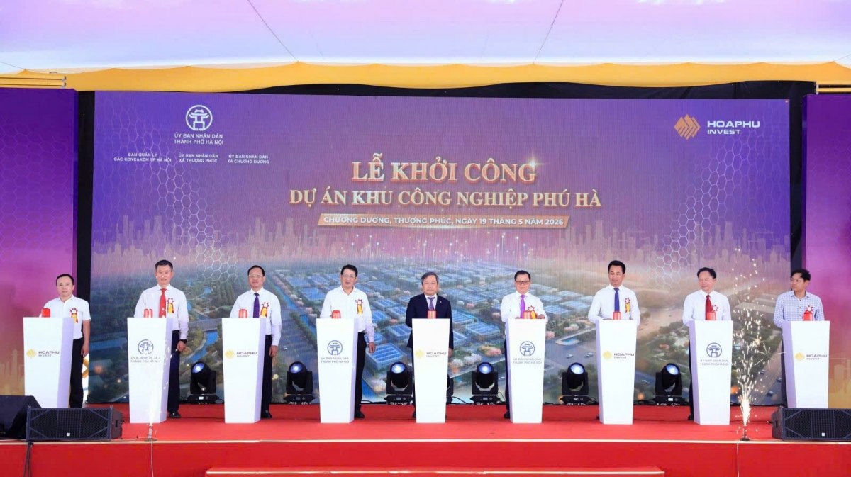 Lễ khởi công xây dựng Khu công nghiệp Phú Hà - thành phố Hà Nội