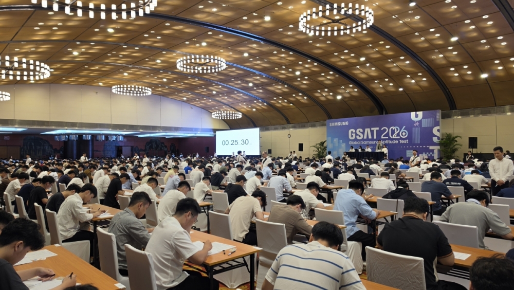 Toàn cảnh phòng thi GSAT của Samsung Việt Nam. 