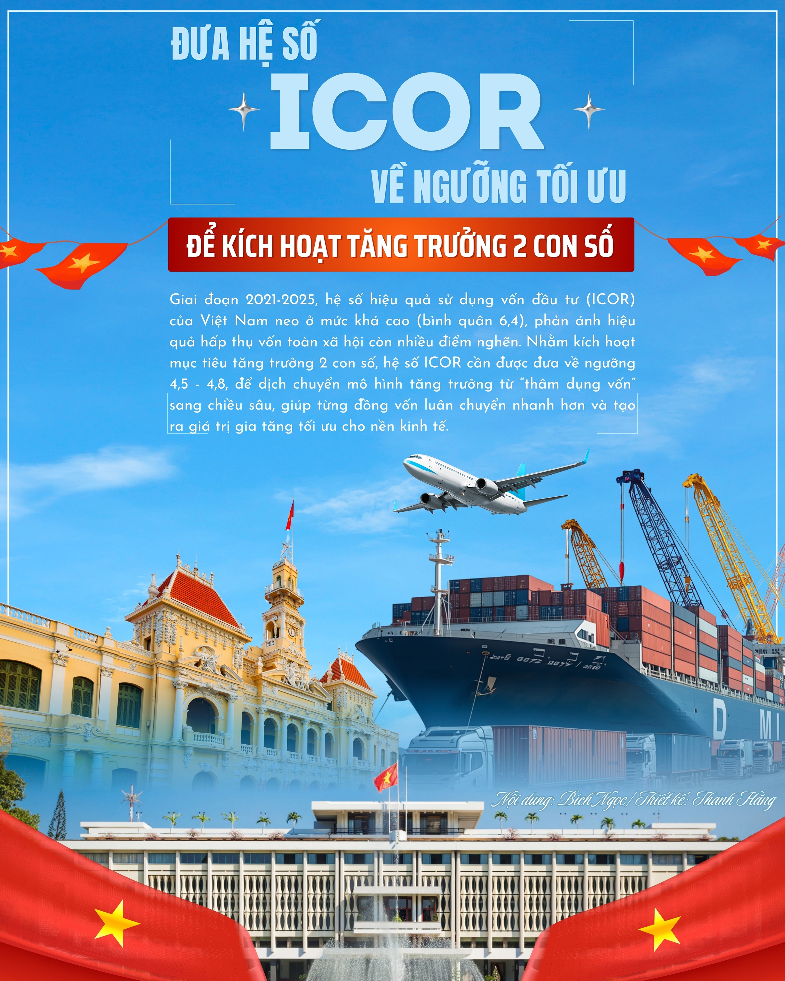 EMAGAZINE: Đưa hệ số ICOR về ngưỡng tối ưu để kích hoạt tăng trưởng 2 con số