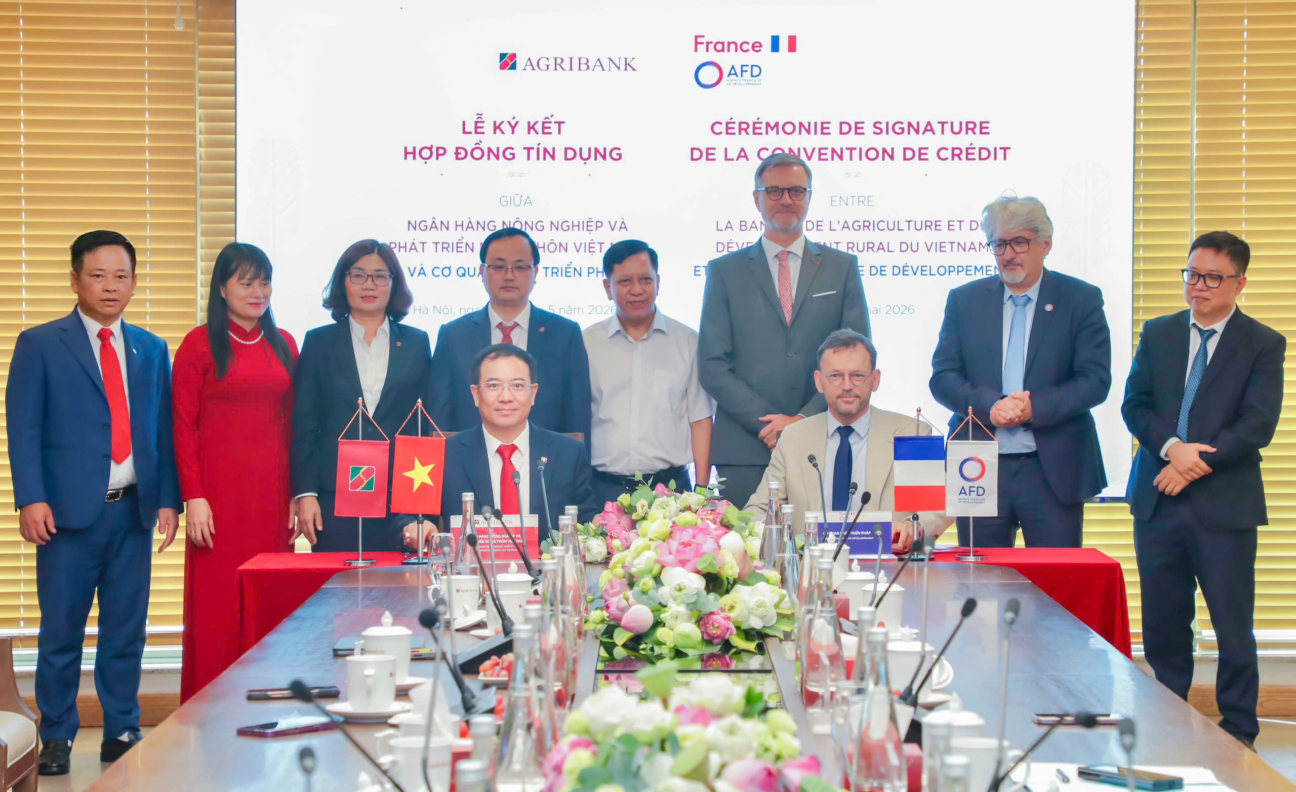 Agribank và AFD ký kết Hợp đồng tín dụng Hạn mức tài chính khí hậu