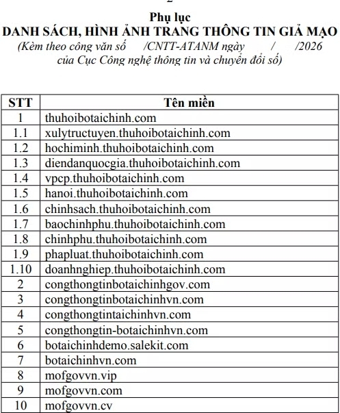 Bộ Tài chính đề nghị phối hợp xử lý, gỡ bỏ các trang thông tin giả mạo Bộ Tài chính đề nghị phối hợp xử lý, gỡ bỏ các trang thông tin giả mạo