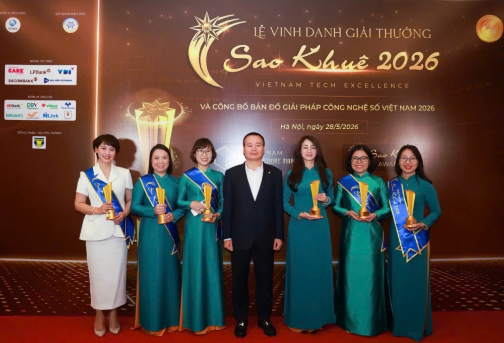 6 giải pháp ngân hàng số của BIDV đạt giải Sao Khuê 2026 6 giải pháp ngân hàng số của BIDV đạt giải Sao Khuê 2026