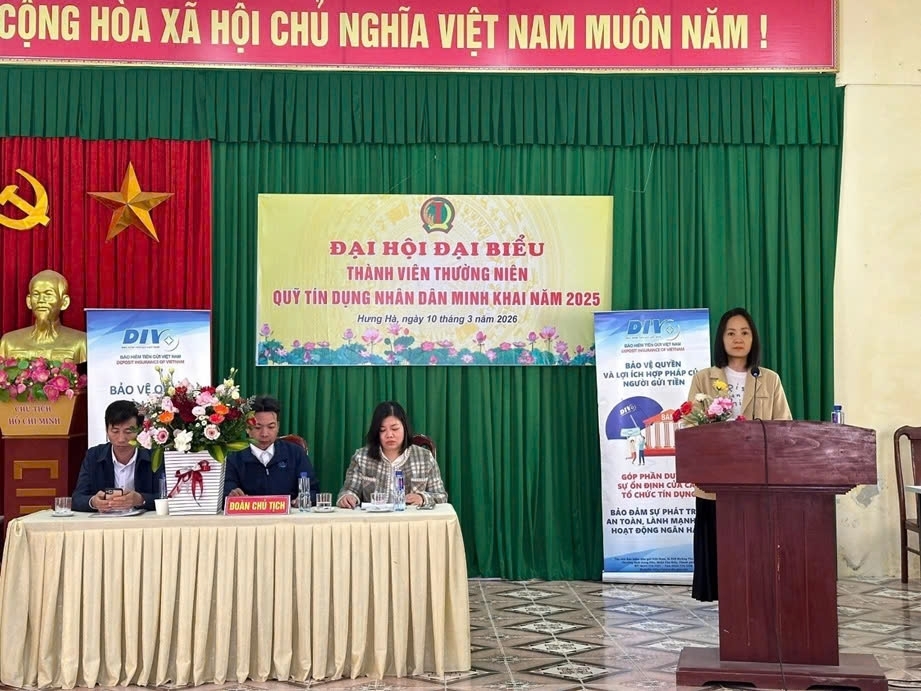 Truyền thông chính sách bảo hiểm tiền gửi thông qua các đại hội thường niên của quỹ tín dụng nhân dân. Truyền thông chính sách bảo hiểm tiền gửi thông qua các đại hội thường niên của quỹ tín dụng nhân dân.