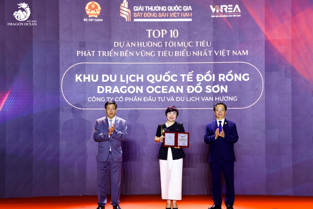 Khu Du lịch Quốc tế Đồi Rồng - Dragon Ocean Đồ Sơn được vinh danh “Top 10 dự án hướng tới mục tiêu phát triển bền vững tiêu biểu nhất Việt Nam”