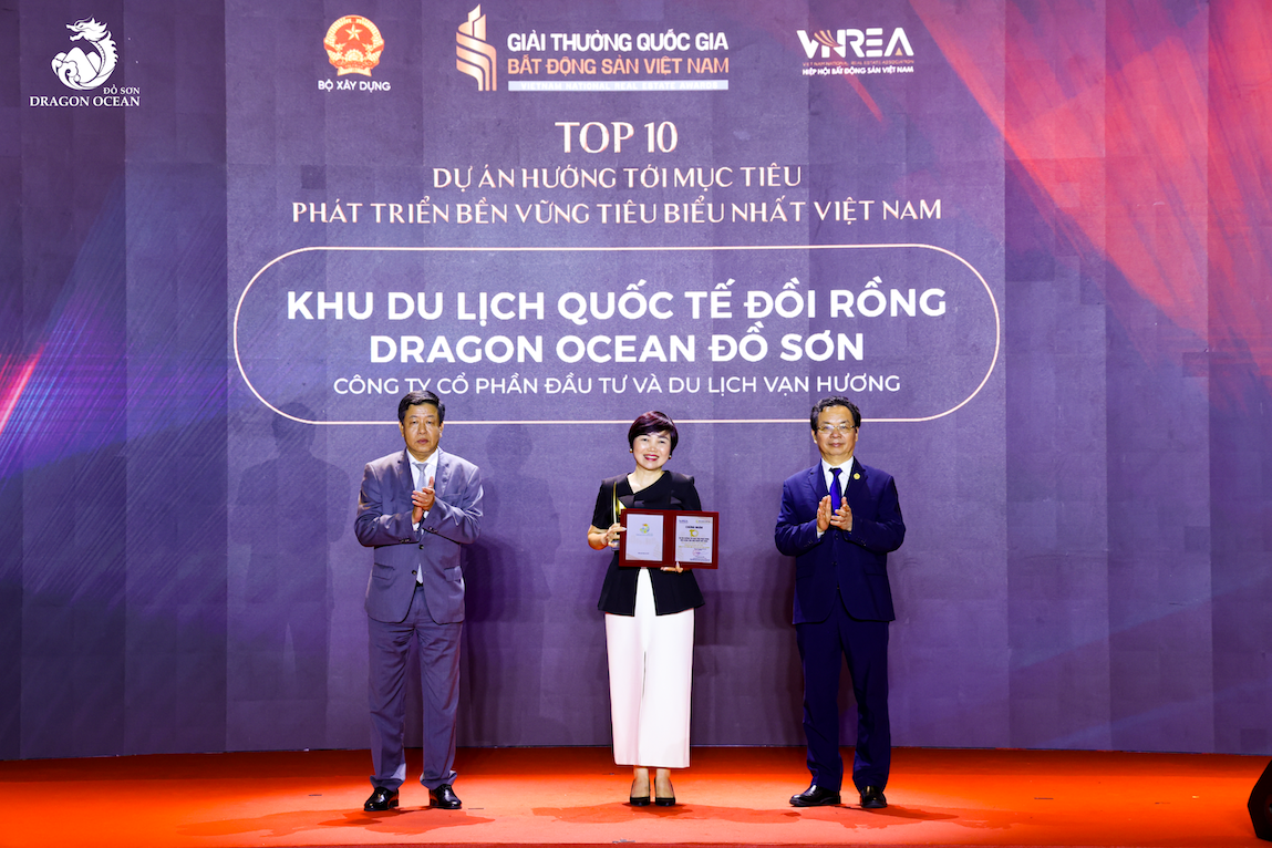 Khu Du lịch Quốc tế Đồi Rồng - Dragon Ocean Đồ Sơn được vinh danh “Top 10 dự án hướng tới mục tiêu phát triển bền vững tiêu biểu nhất Việt Nam” Khu Du lịch Quốc tế Đồi Rồng - Dragon Ocean Đồ Sơn được vinh danh “Top 10 dự án hướng tới mục tiêu phát triển bền vững tiêu biểu nhất Việt Nam”