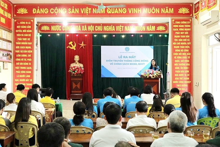 Bảo hiểm xã hội tỉnh Nghệ An ra mắt các Điểm truyền thông cộng đồng - Điểm hẹn văn hóa an sinh cho người dân